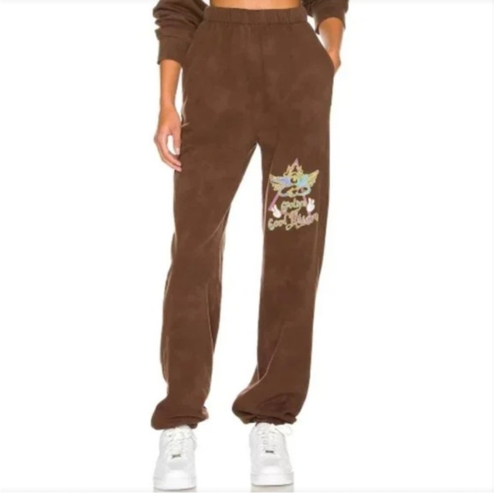 Boys Lie Goodbye and Good Riddance Jogger Sweatpants Brown